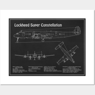 Lockheed L-1049 Super Constellation Blueprint - PD Posters and Art